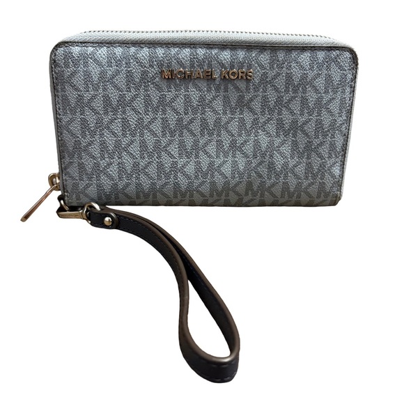Michael Kors Handbags - Michael Kors Monogram Pale Ocean Blue Wallet Wristlet